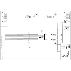 Lampa sufitowa KARBON 60 taupe (SL.1767) - Sollux Lighting