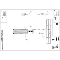 Lampa sufitowa KARBON 20 taupe (SL.1771) - Sollux Lighting
