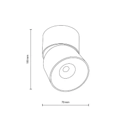 Lampa sufitowa kierunkowa SPARK BLACK CCT 10W (18163) - TK Lighting