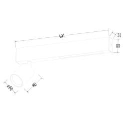 Lampa Sufitowa Magnet 9W+1xGU10 3000/4000K Biały (ML1131) - Milagro