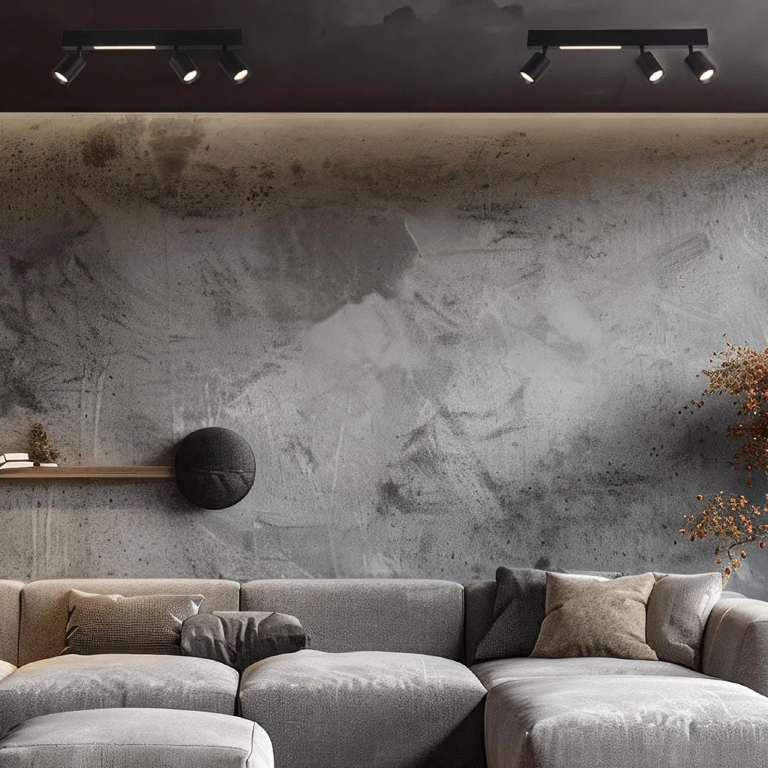 Lampa Sufitowa Magnet 9W+3xGU10 3000/4000K Czarny (ML1134) - Milagro