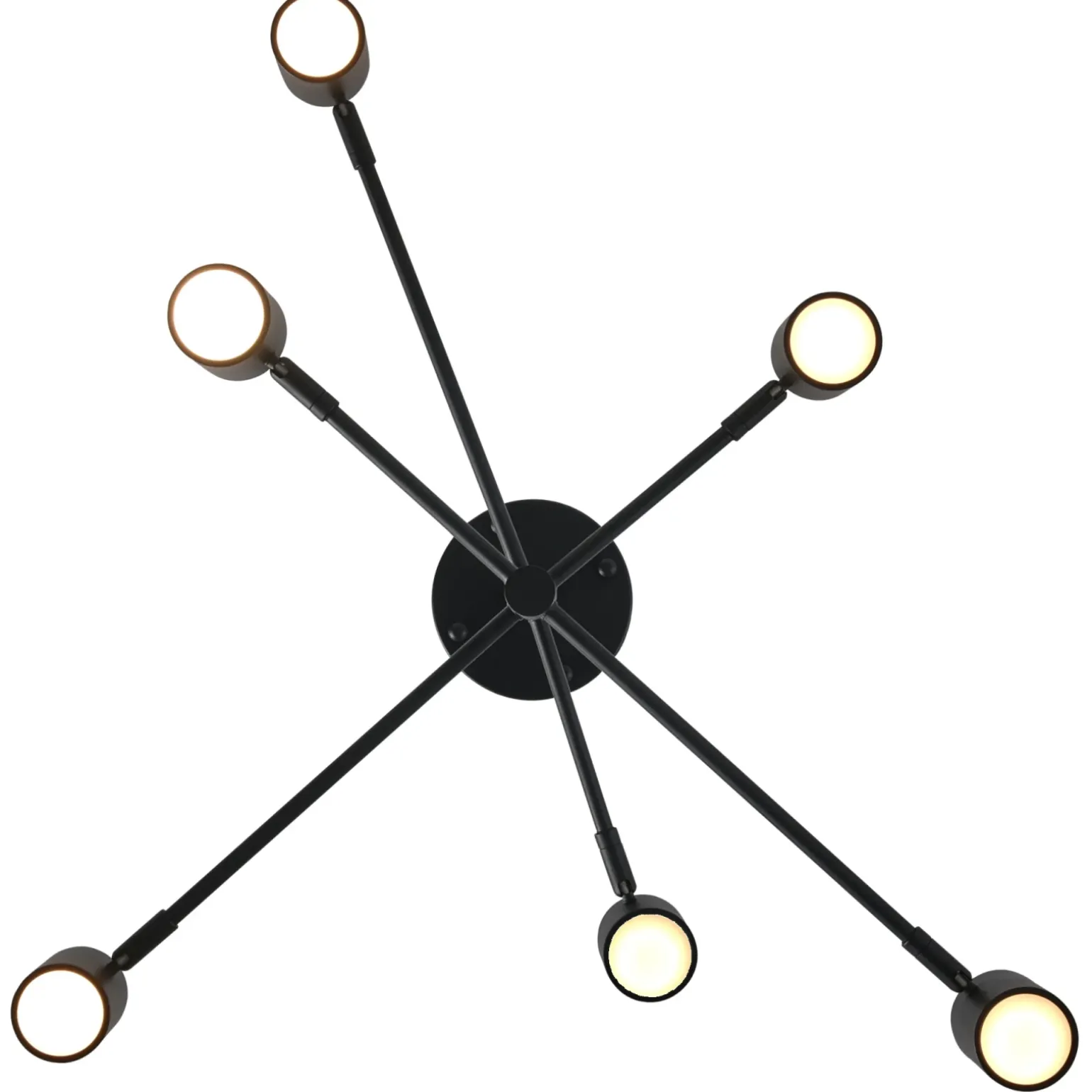 Lampa Sufitowa Noe 6 (PLC0102-BK) - Yaskr