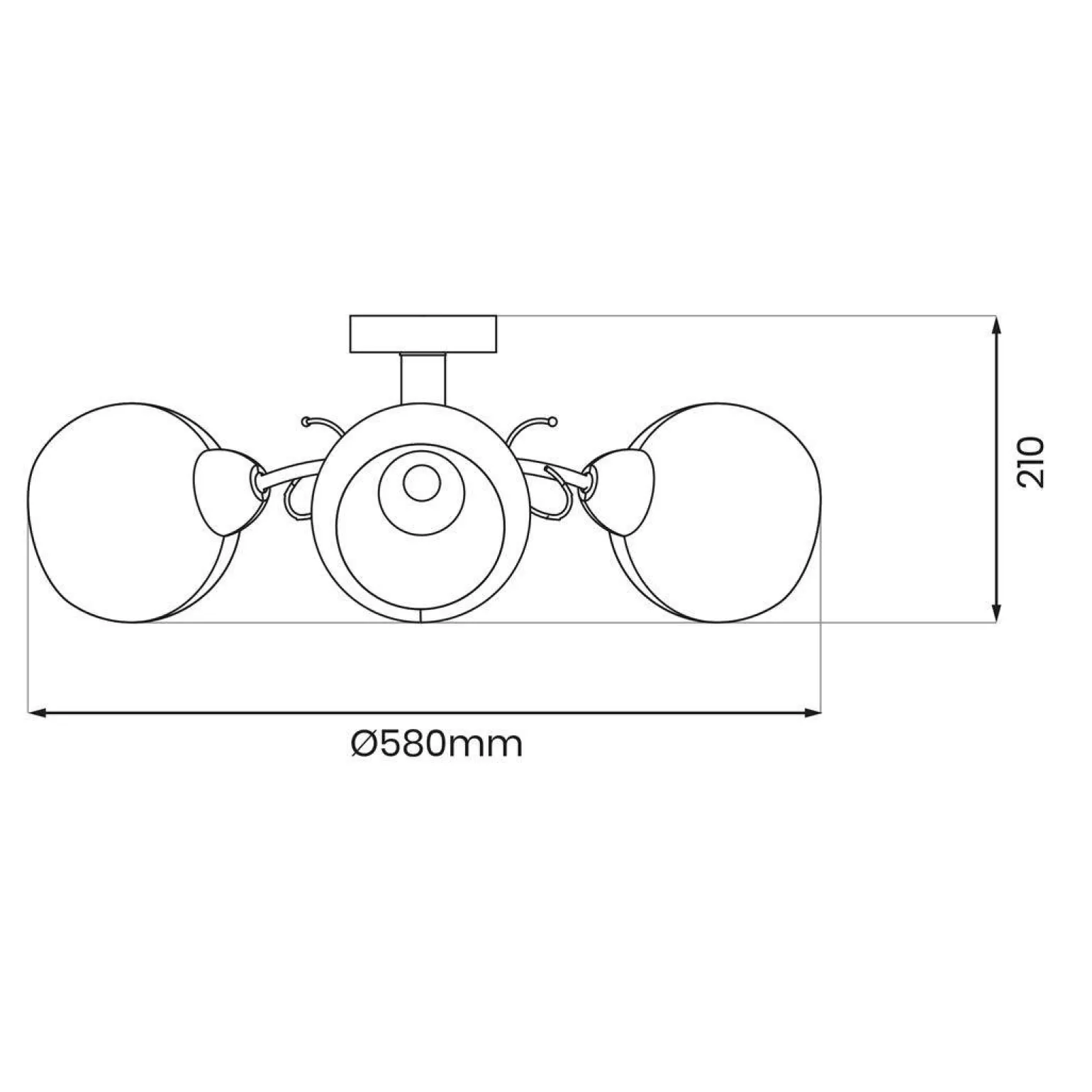 Lampa sufitowa OSLO 3xE27 (ML1273) - Milagro