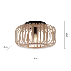 Lampa sufitowa RACOON drewniana (11412-79) - Paul Neuhaus