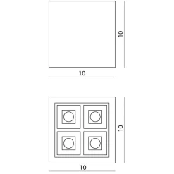 Lampa sufitowa RODI czarna (66460) - Ramko