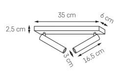 Lampa sufitowa ROLL 2 kolor Biały (50912201) - KASPA