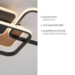 LAMPA SUFITOWA SEVENT WOODEN DECOR (14117-78) - Paul Neuhaus