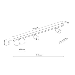 Lampa sufitowa VOX 4 (10002) - TK Lighting
