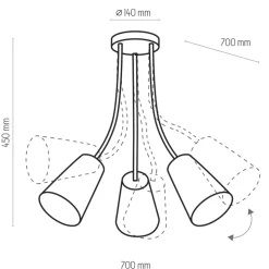 Lampa sufitowa WIRE KIDS 3 PŁ (1711) - TK Lighting