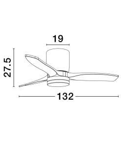 Lampa sufitowa z wiatrakiem GUARAYOS (LE44964) - Luces Exclusivas