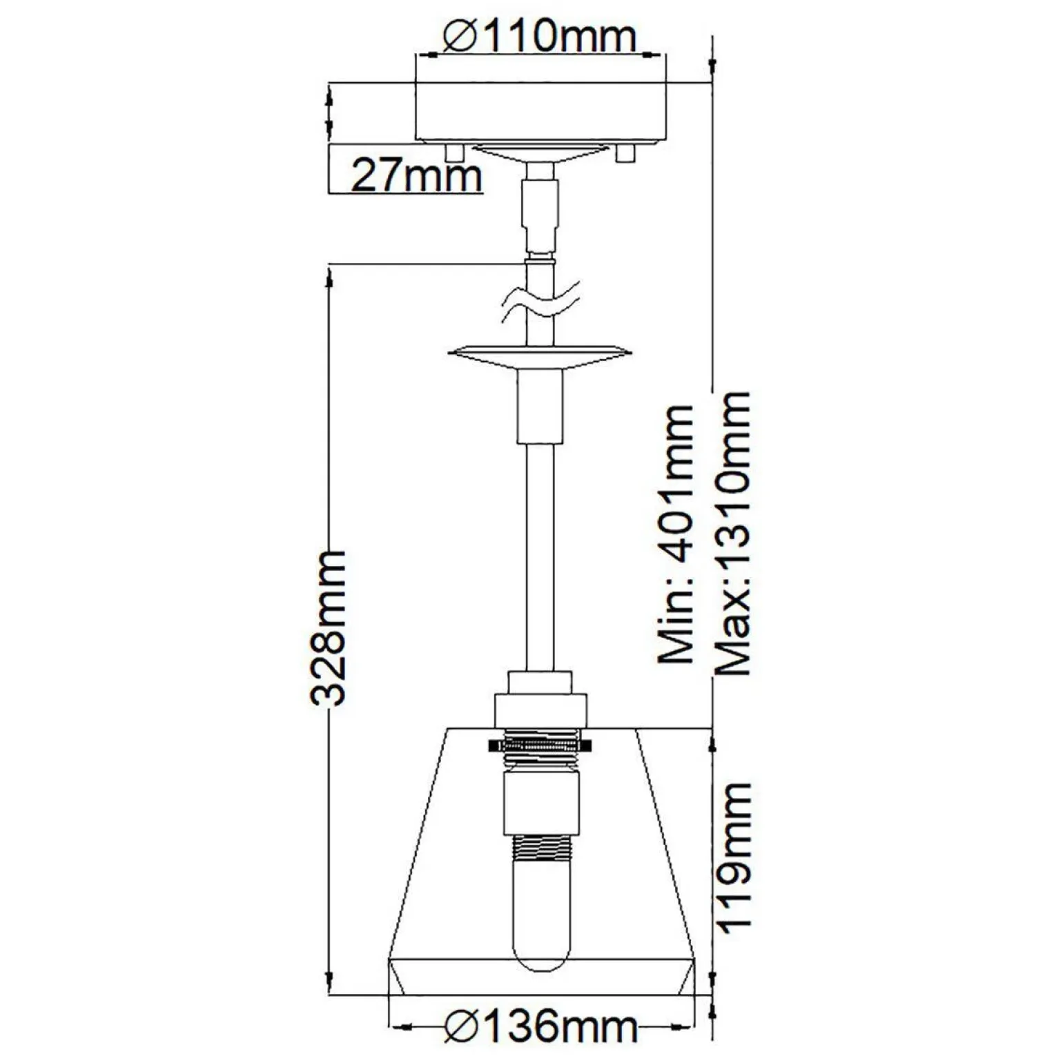 Lampa wisząca Agatha (BATH-AGATHA1P-PC) - Elstead Lighting