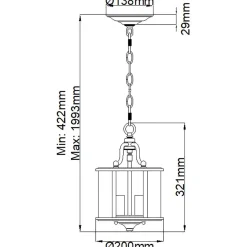 Lampa wisząca Gentry (HK-GENTRY-P-S-PW) - Elstead Lighting