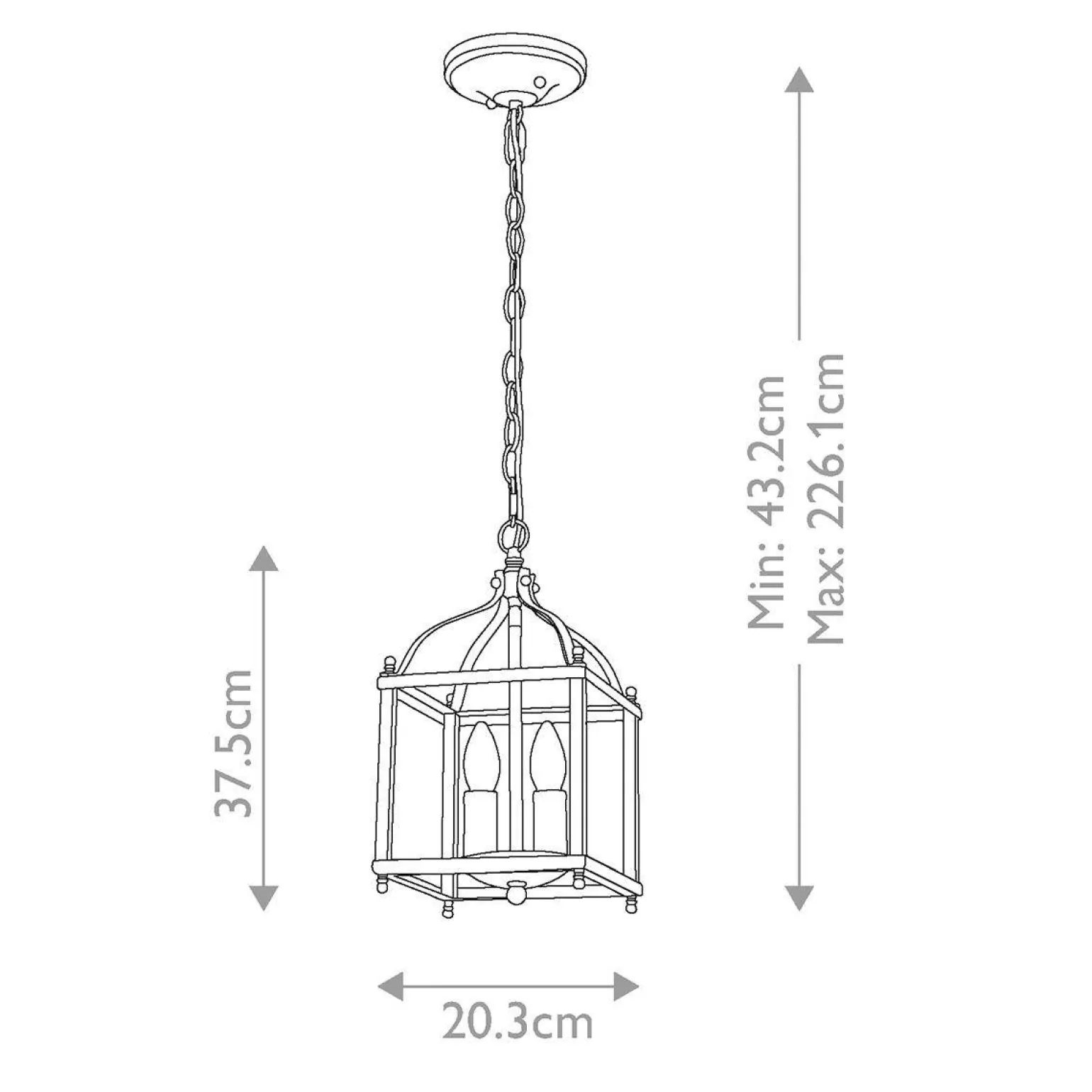 Lampa wisząca Larkin (KL-LARKIN-P-S-OZ) - Elstead Lighting