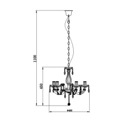 LAMPA WISZĄCA - MAGNOLIA (RLD94016-5B) - Zuma Line