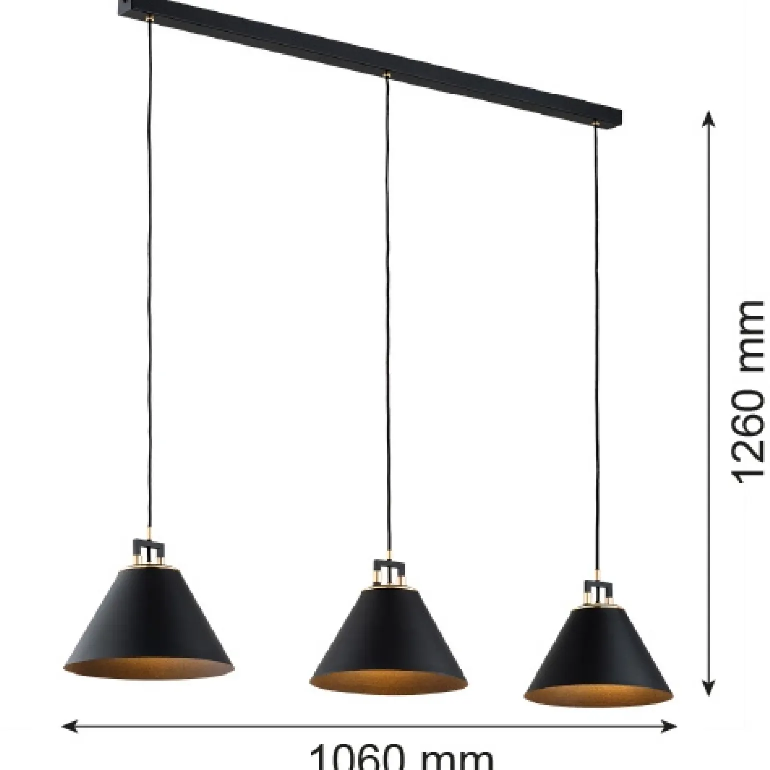 Lampa wisząca 3 pł. ORTE (6174) - Argon