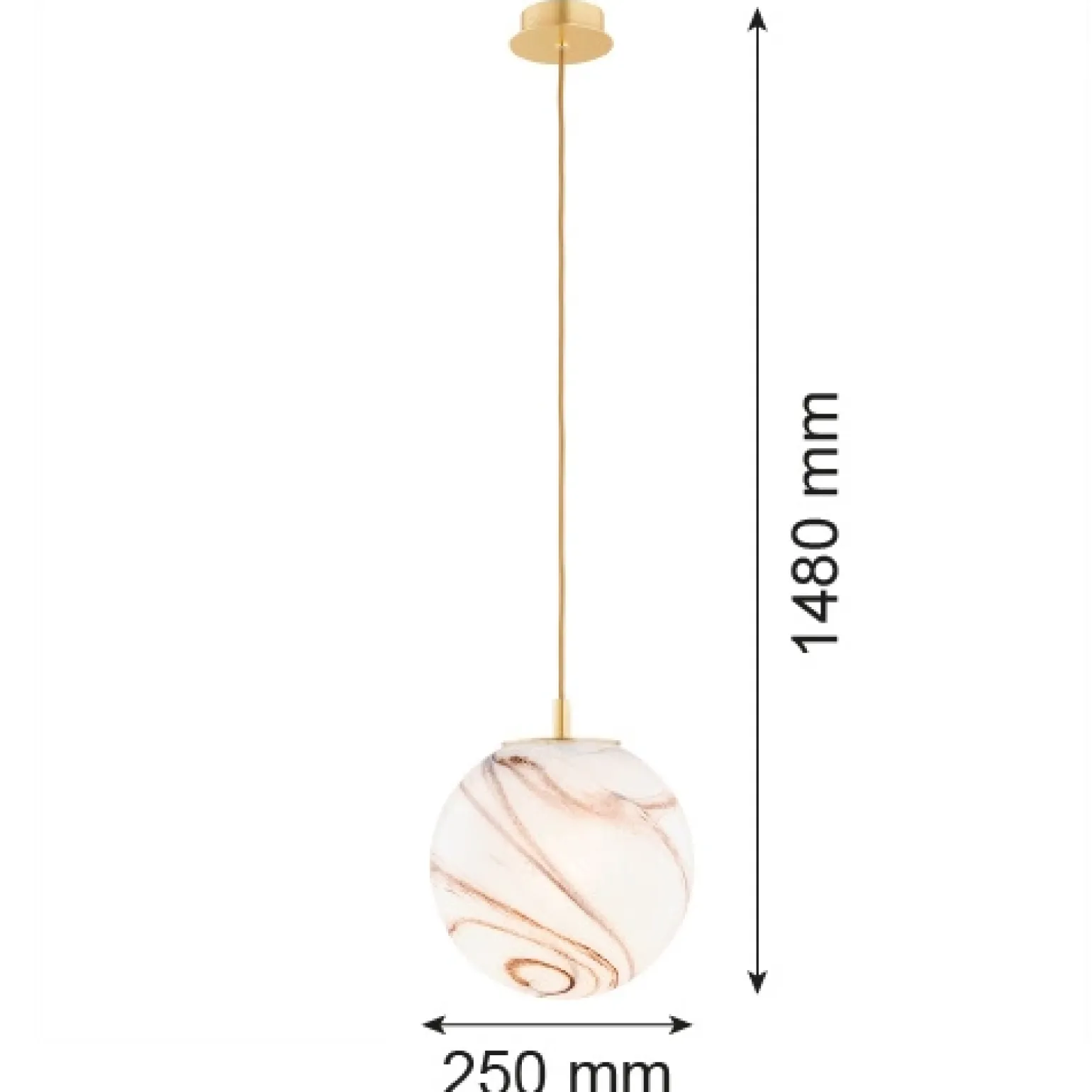 Lampa wisząca 1 pł., średnia ALMIROS (8447) - Argon