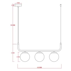 Lampa wisząca Alisa 3 złota/biała (LP-005/3L GD) - Light Prestige