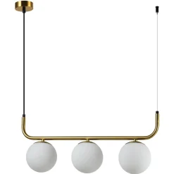 Lampa wisząca Alisa 3 złota/biała (LP-005/3L GD) - Light Prestige