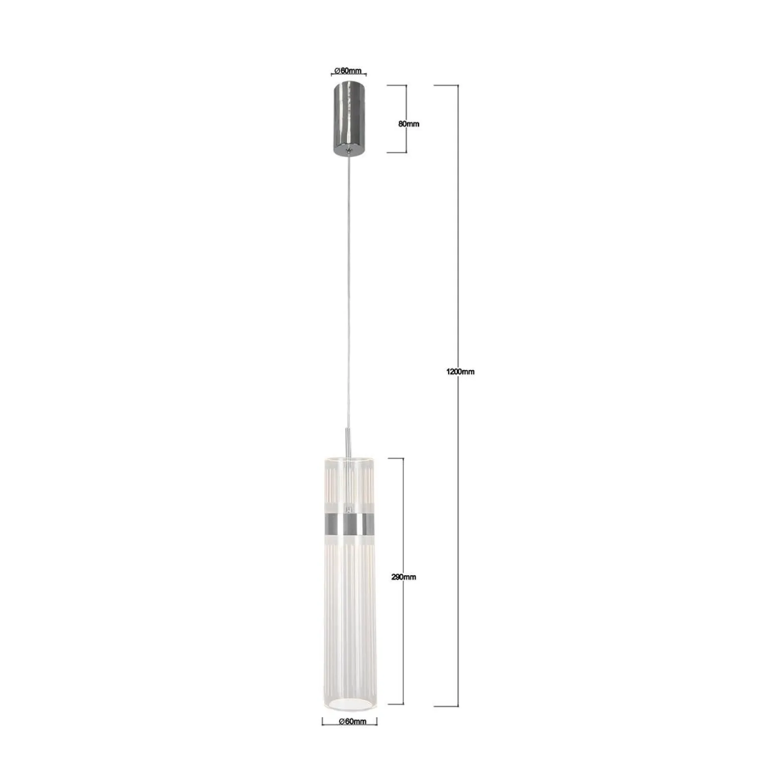 Lampa wisząca Ambiente LED CCT chrom (LP-1510/1P CH) - Light Prestige