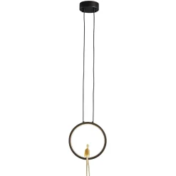 Lampa wisząca AMICI led czarno złota 27 cm (ST-D7774 black) - Step into Design