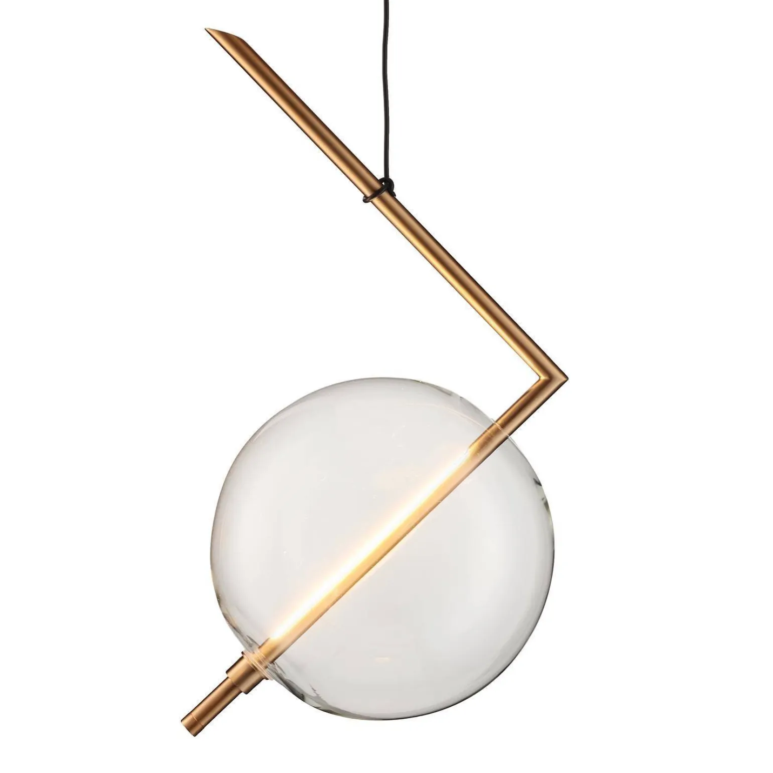 Lampa wisząca AMORE- 1 złota 24 cm (ST-8869P-1) - Step into Design