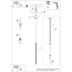 Lampa wisząca ARCHE 1 biała (SL.1337) - Sollux Lighting