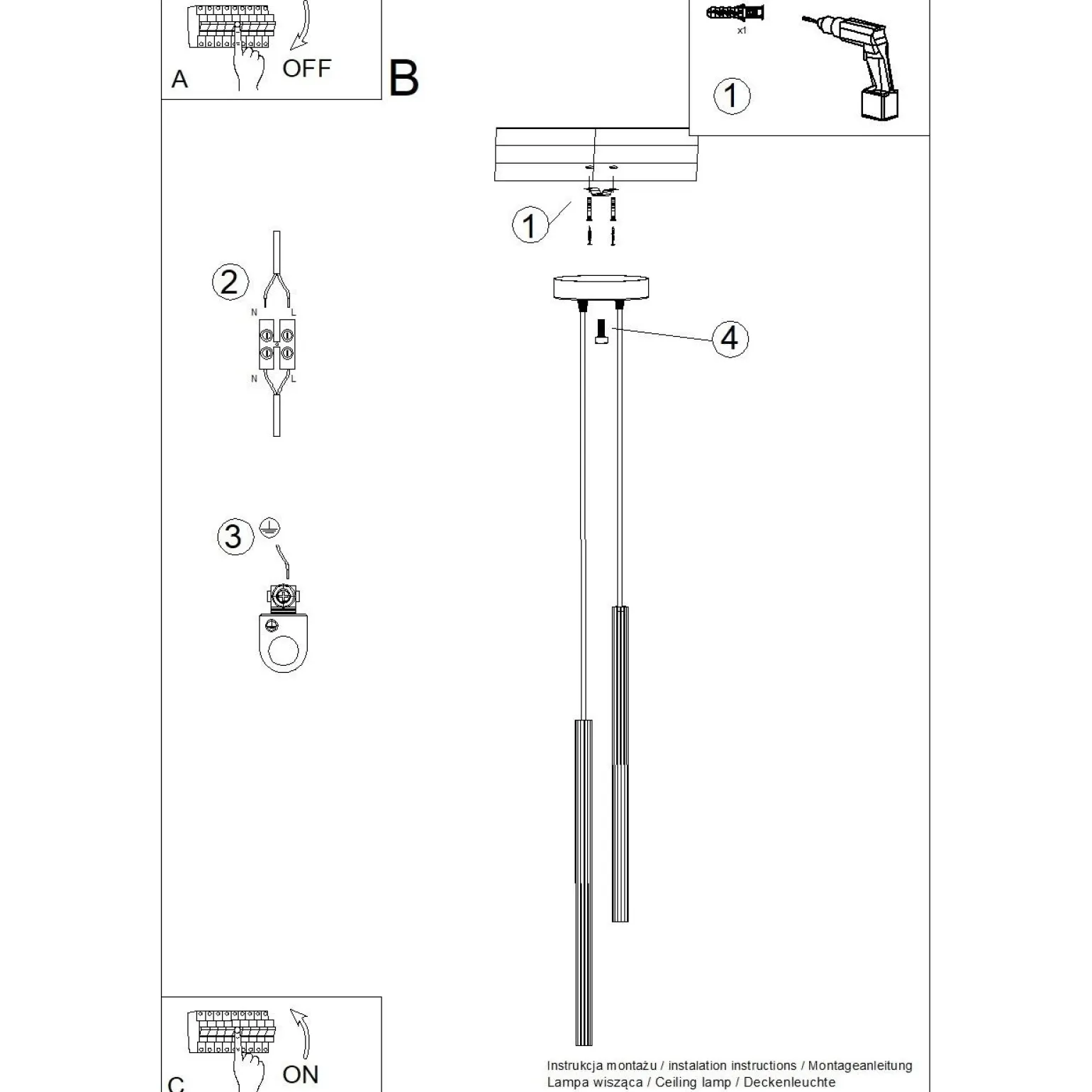 Lampa wisząca ARCHE 2P biała (SL.1866) - Sollux Lighting