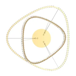 Lampa wisząca ATHESA złota (MD3169-2-3GT) - Zuma Line
