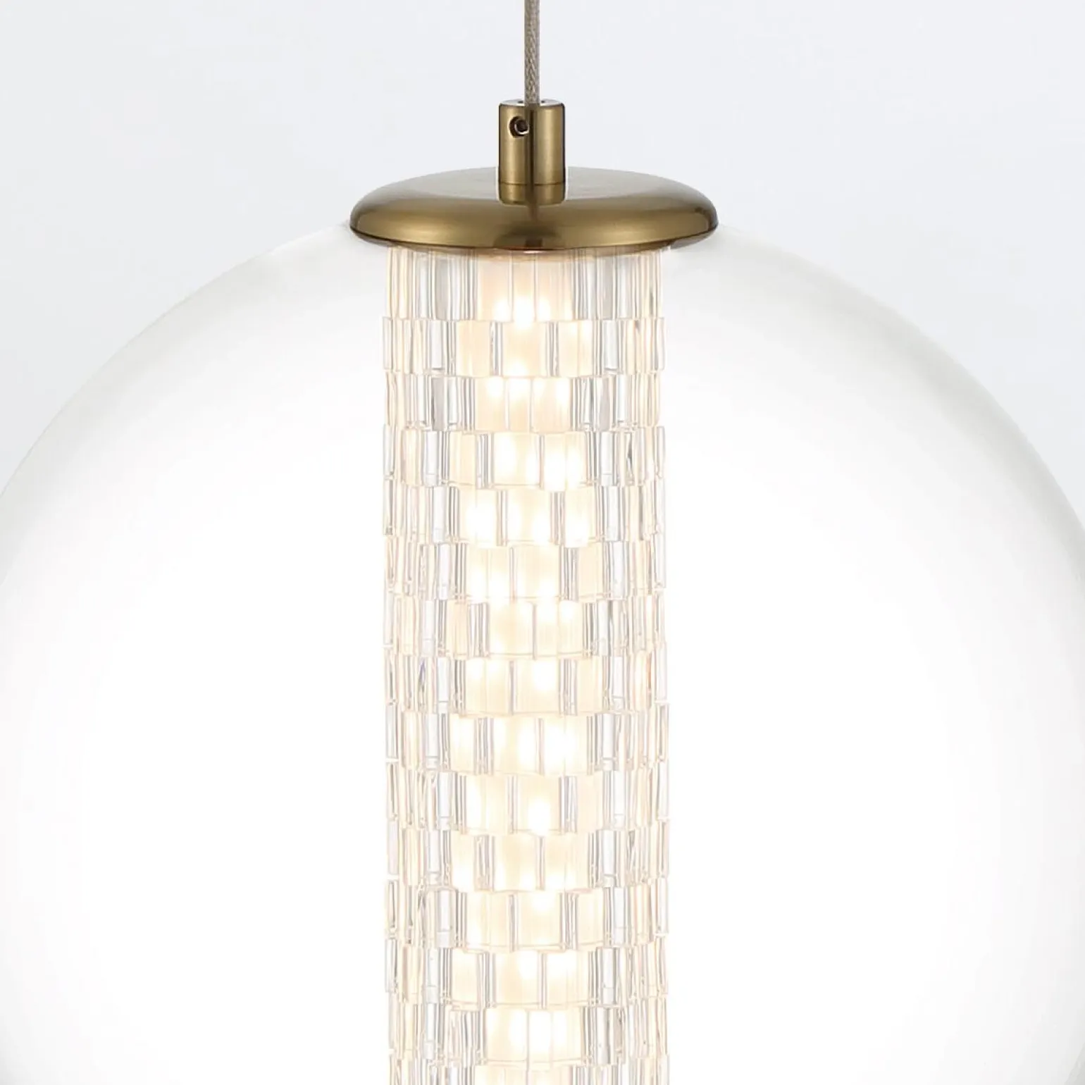 Lampa wisząca Atomo - 1 źródło światła - Szczotkowane złoto (QN-ATOMO-1P-BG) - Quintiesse