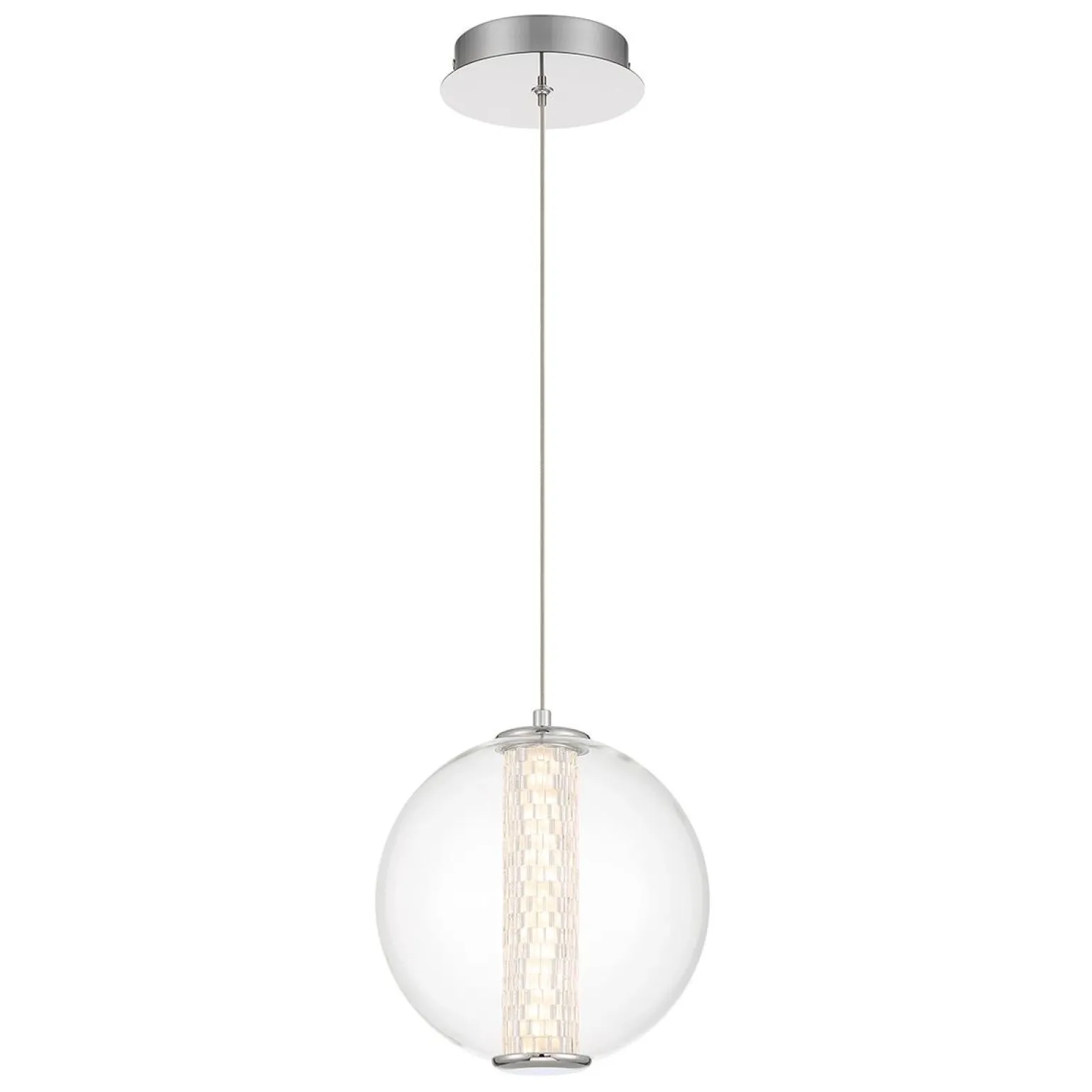 Lampa wisząca Atomo - 1 źródło światła - Polerowany chrom (QN-ATOMO-1P-PC) - Quintiesse