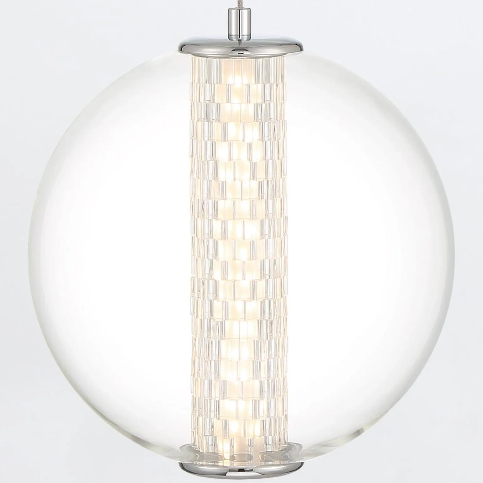 Lampa wisząca Atomo - 1 źródło światła - Polerowany chrom (QN-ATOMO-1P-PC) - Quintiesse