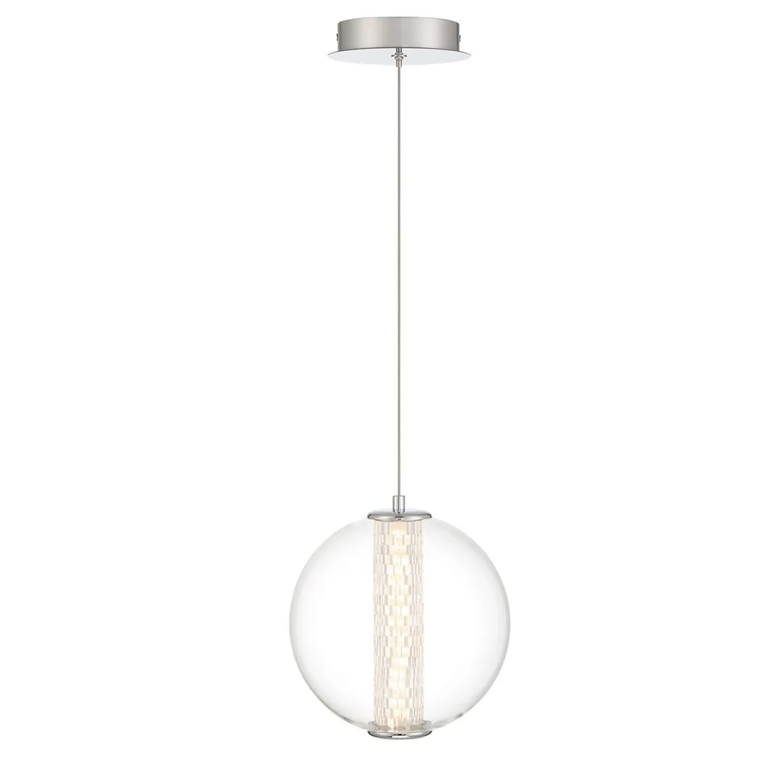 Lampa wisząca Atomo - 1 źródło światła - Polerowany chrom (QN-ATOMO-1P-PC) - Quintiesse