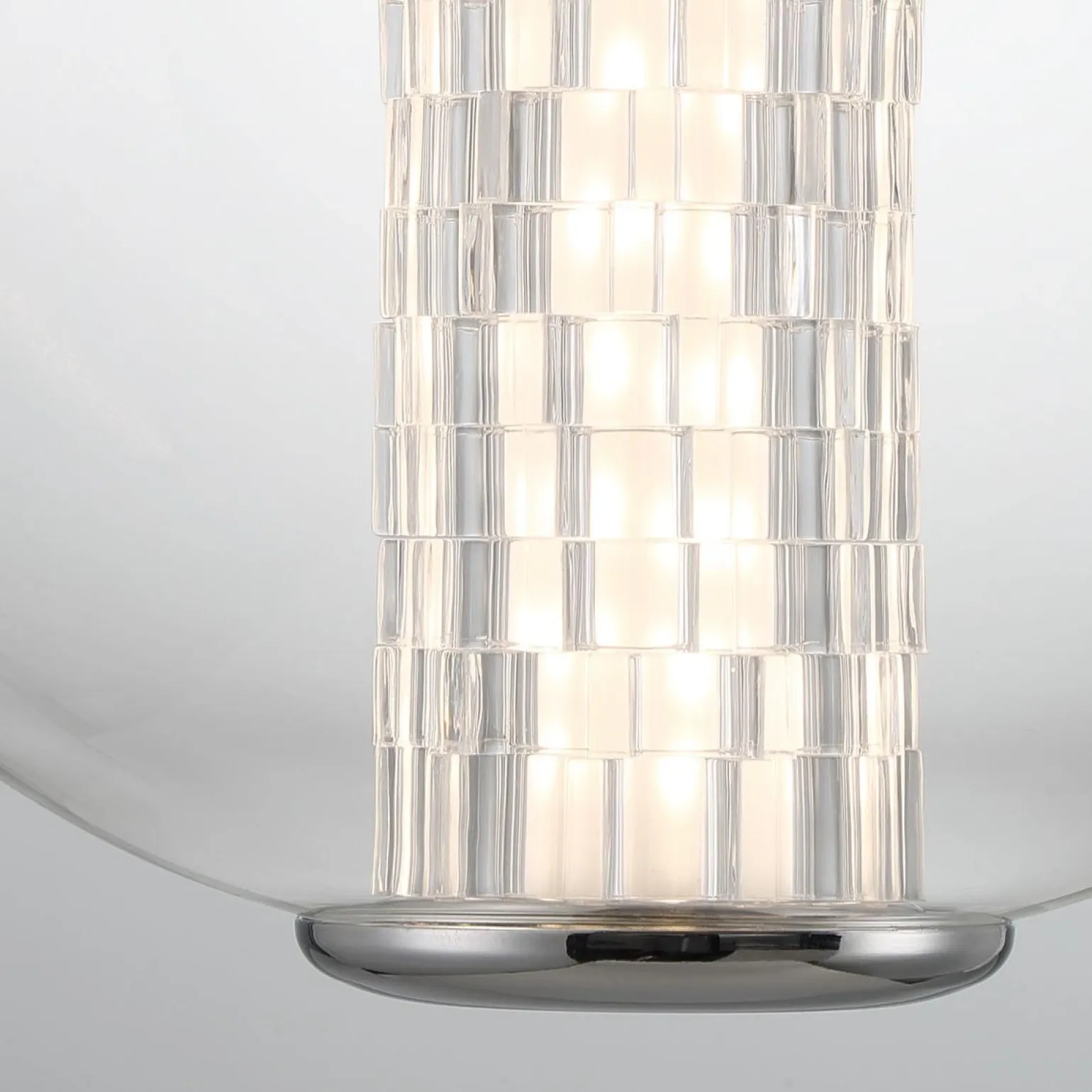 Lampa wisząca Atomo - 1 źródło światła - Polerowany chrom (QN-ATOMO-1P-PC) - Quintiesse