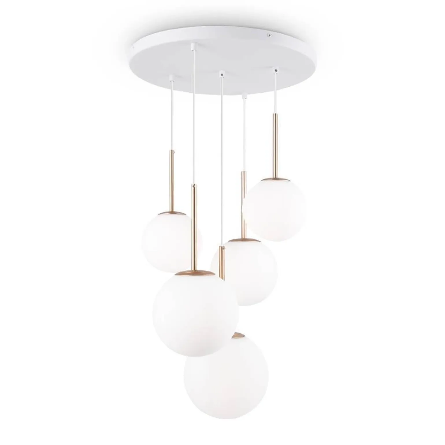 Lampa wisząca Basic form 5 biało złota (MOD321PL-05G) - Maytoni