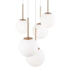 Lampa wisząca Basic form 5 biało złota (MOD321PL-05G) - Maytoni