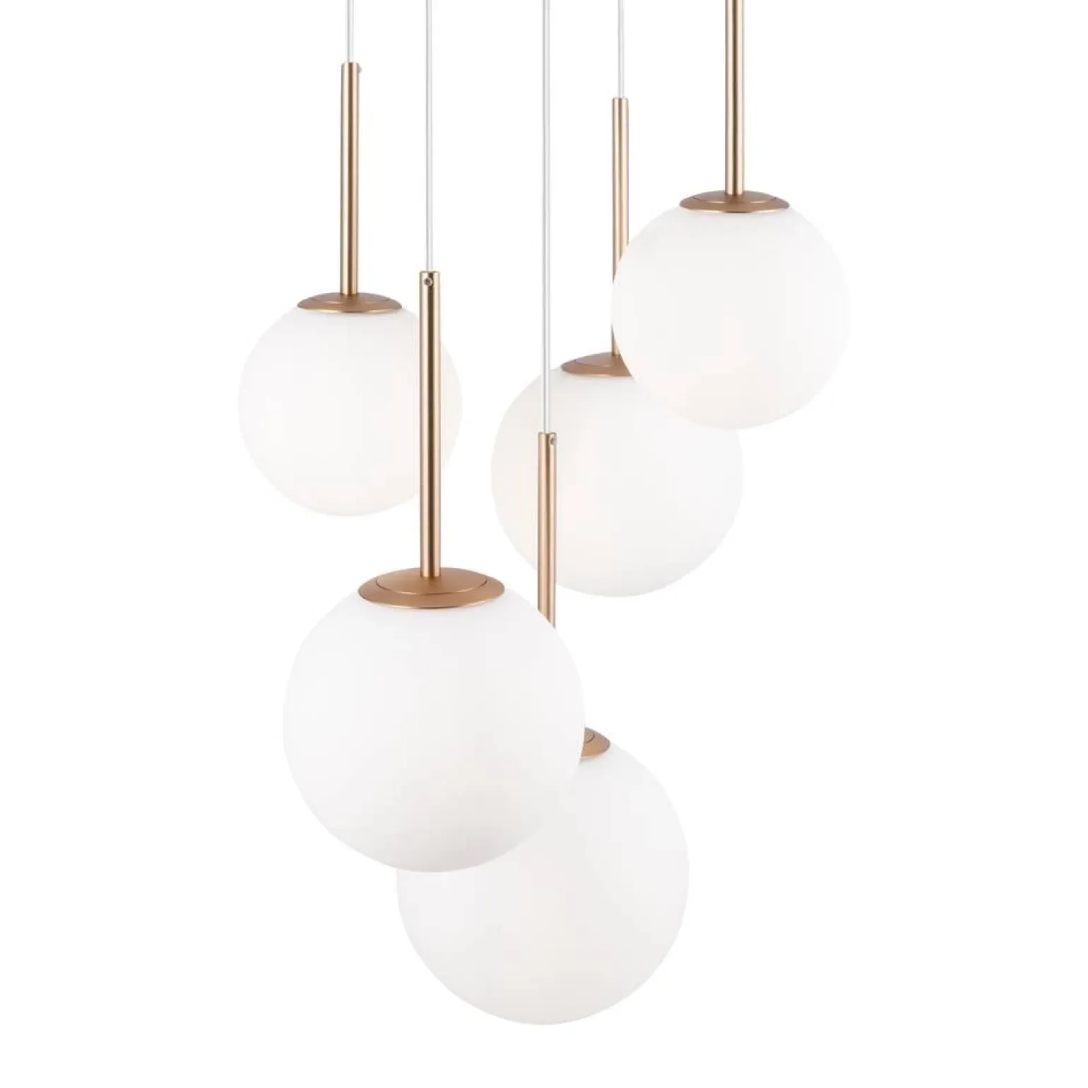 Lampa wisząca Basic form 5 biało złota (MOD321PL-05G) - Maytoni