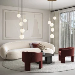 Lampa wisząca Basic form 5 biało złota (MOD321PL-05G) - Maytoni