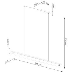 Lampa wisząca BISCUIT ochra czerwona LED 4000K (TH.655) - Thoro Lighting