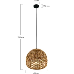 Lampa wisząca Boho ażurowa Hiacynt wodny 46x46x134cm (55874-017) - DIJK