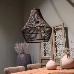 Lampa wisząca Boho bambusowa 38x38x142cm (55703-074) - DIJK