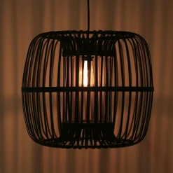 Lampa wisząca Boho bambusowa 38x38x132cm (55707-074) - DIJK