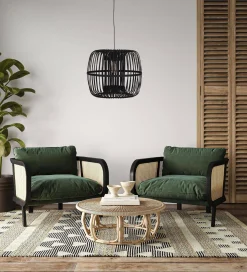 Lampa wisząca Boho bambusowa 38x38x132cm (55707-074) - DIJK
