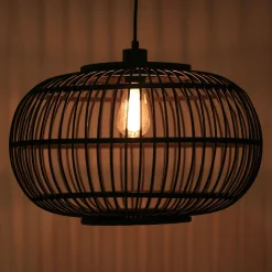 Lampa wisząca Boho bambusowa 38x38x127cm (55715-074) - DIJK