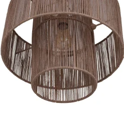 Lampa wisząca Boho jutowa 40x40x141cm (104665) - DIJK