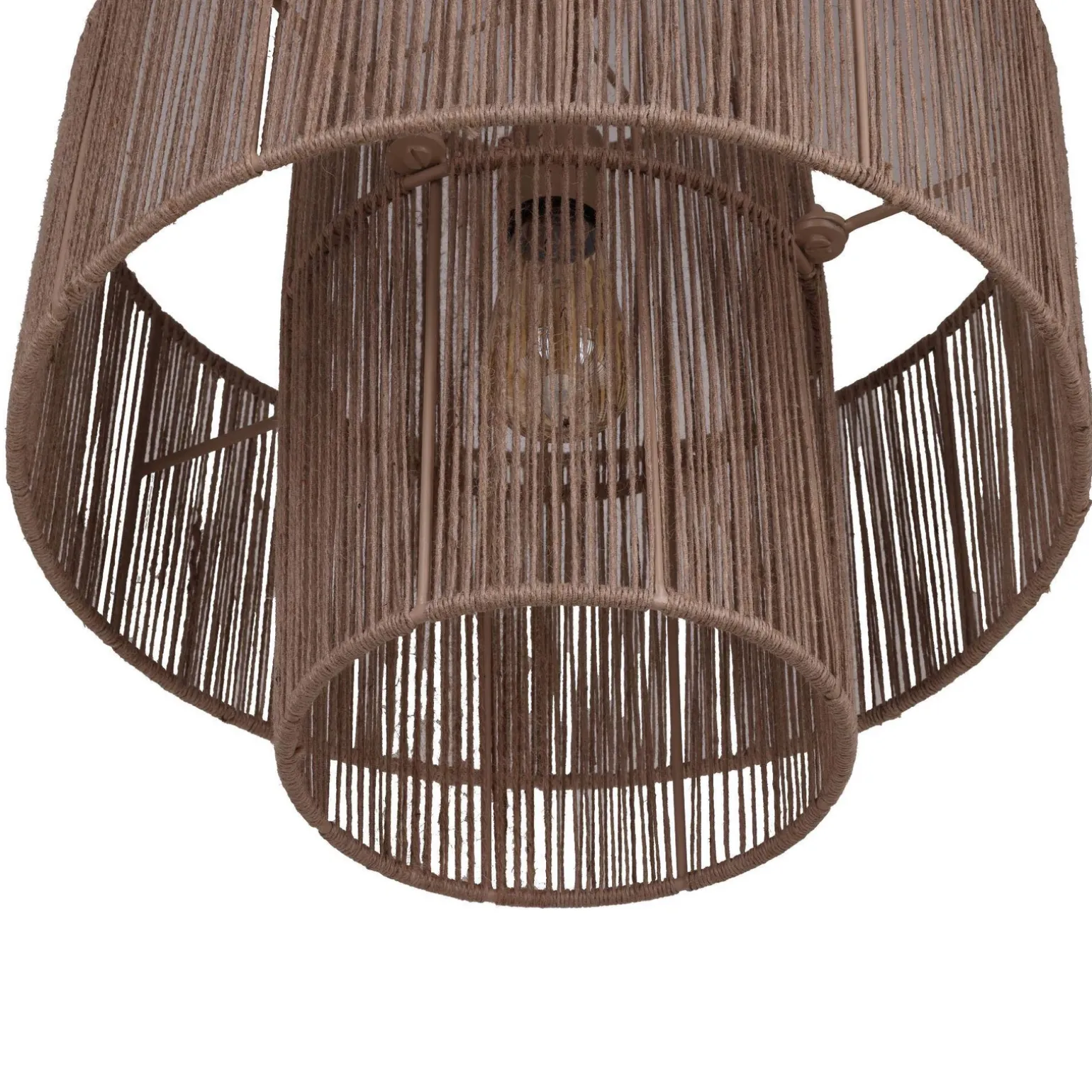 Lampa wisząca Boho jutowa 40x40x141cm (104665) - DIJK