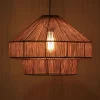 Lampa wisząca Boho jutowa 41x41x128cm (104666) - DIJK