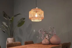 Lampa wisząca Boho papierowa 46x46x135cm (55698-017) - DIJK