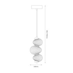 Lampa wisząca BOLLA SMOKED 12W LED (ML1425) - Milagro