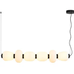 Lampa wisząca BRILLA LED biało-czarna 125 cm (ST-CP241210-6L BLACK WHITE) - Step into Design