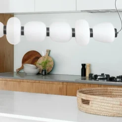 Lampa wisząca BRILLA LED biało-czarna 125 cm (ST-CP241210-6L BLACK WHITE) - Step into Design